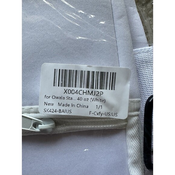 White Stanley  Owala Carrier Bag for 40oz Water Bottle w/ Phone Pocket Neoprene - Picture 3 of 3